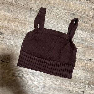 Garage brown knot tank top